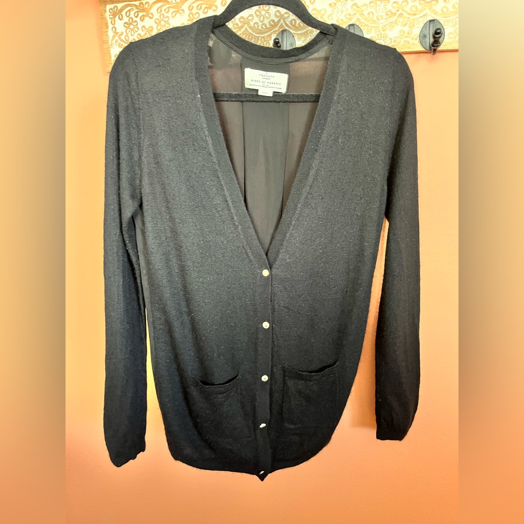 Trovata Birds Of Paradis 100% Cashmere Cardigan (Flawed)